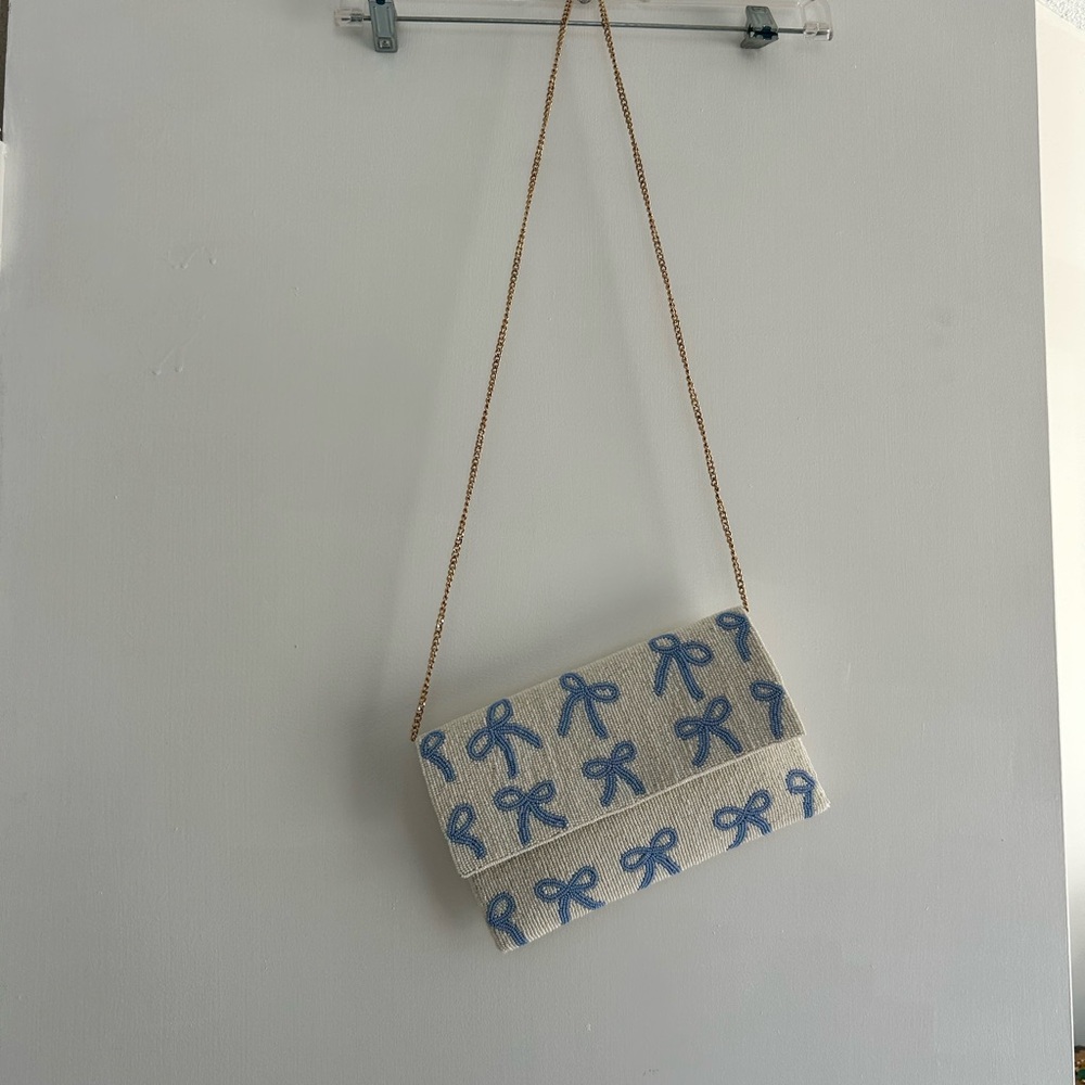 South Moon Under Cream and Blue Crossbody Bag